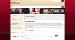 Desktop Screenshot of handbook.murdoch.edu.au